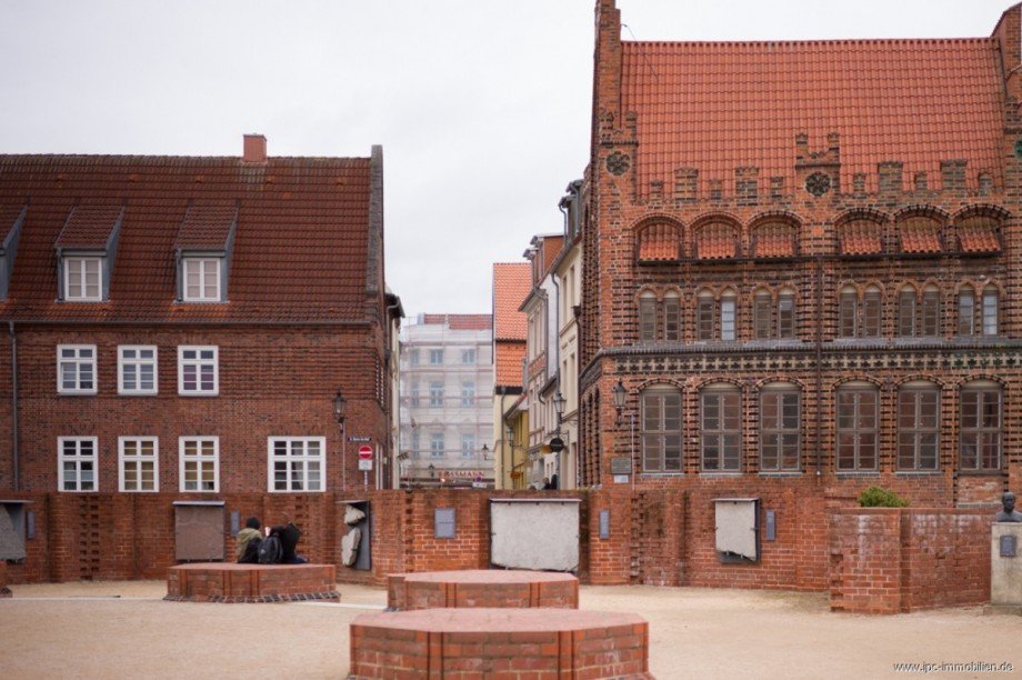Blick von der Marienkirche Einzelhandelsladen Wismar