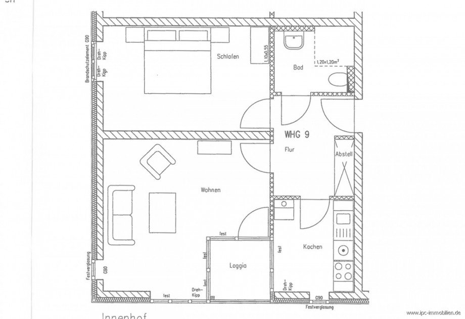 Grundriss Etagenwohnung Altstadt