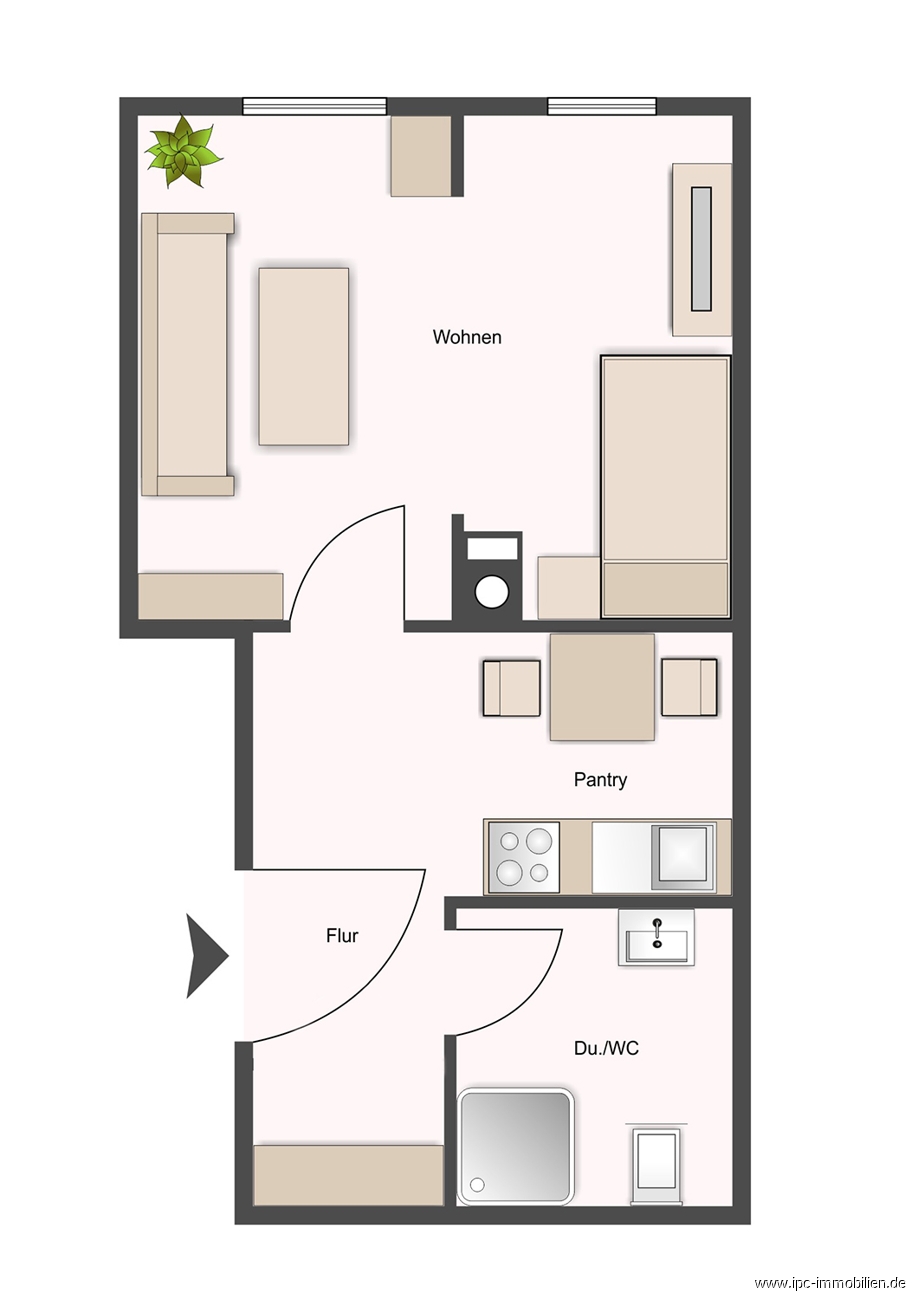 Grundriss Erdgeschosswohnung Wismar