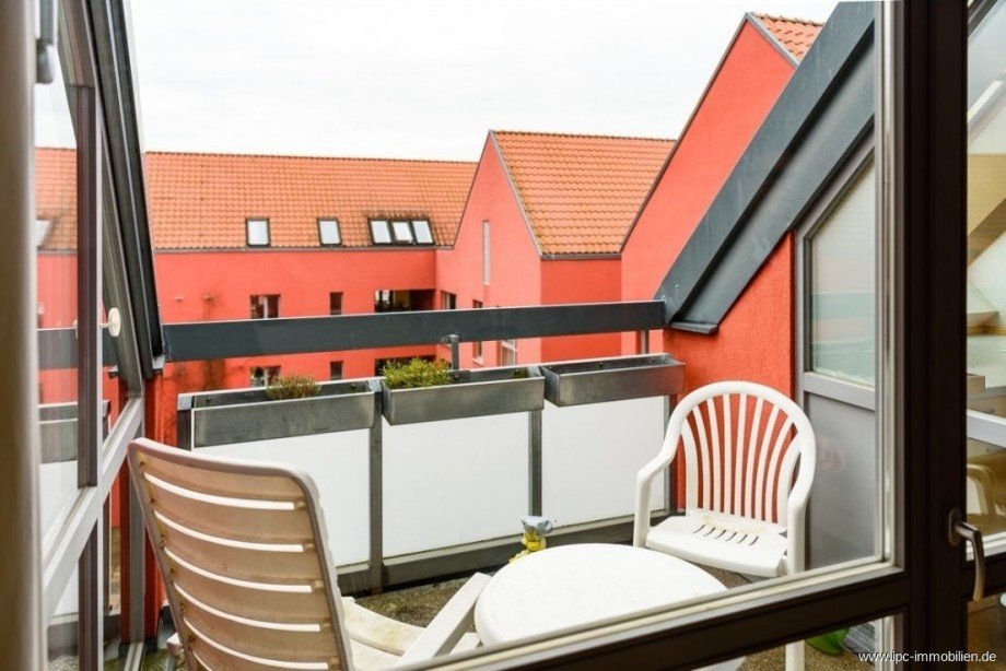 Balkon- Musterwohnung Dachgeschosswohnung Wismar