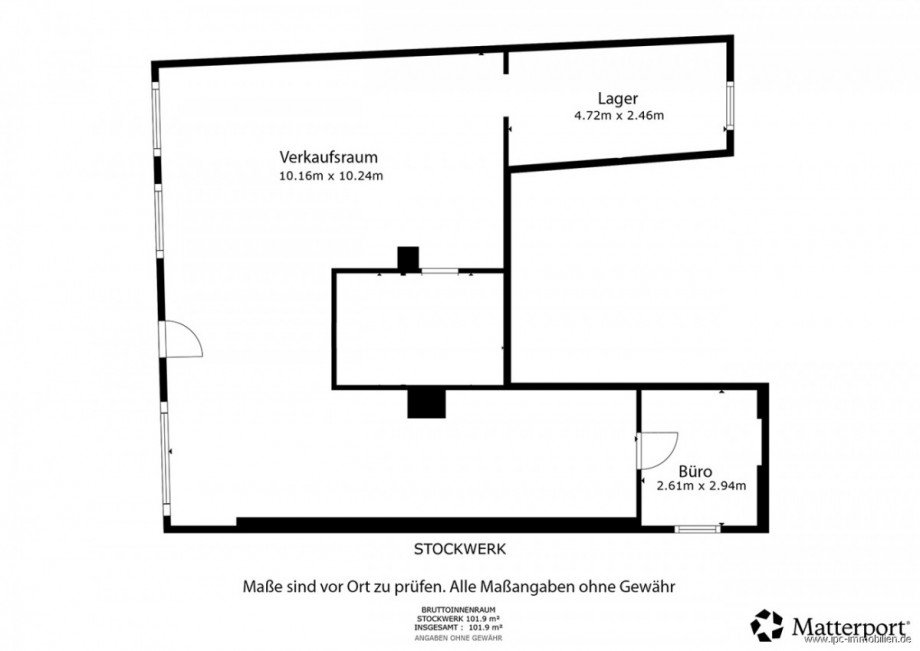 Grundriss Ladenlokal Wismar